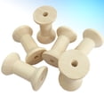 thumbnail image 6 of OUNONA Empty Wooden Spools for Sewing Use Unfinished for DIY Projects 10pcs Beige Synthic Material, 6 of 6