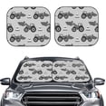 thumbnail image 2 of Gaeub Gray Tractor Print 2-Piece Windshield Sun Shade,Foldable Car Front Window Sunshade,for Most Cars SUV Truck,Heat Blocker Visor Protector-Medium, 2 of 6