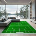 thumbnail image 2 of ODIKA 6'x9' Washable Area Rug Football Door Field Athletic Goal Post Stadium Stripe Border for Dining Room, Under Table, Office Décor, Non-Slip Chair-Friendly, 2 of 7