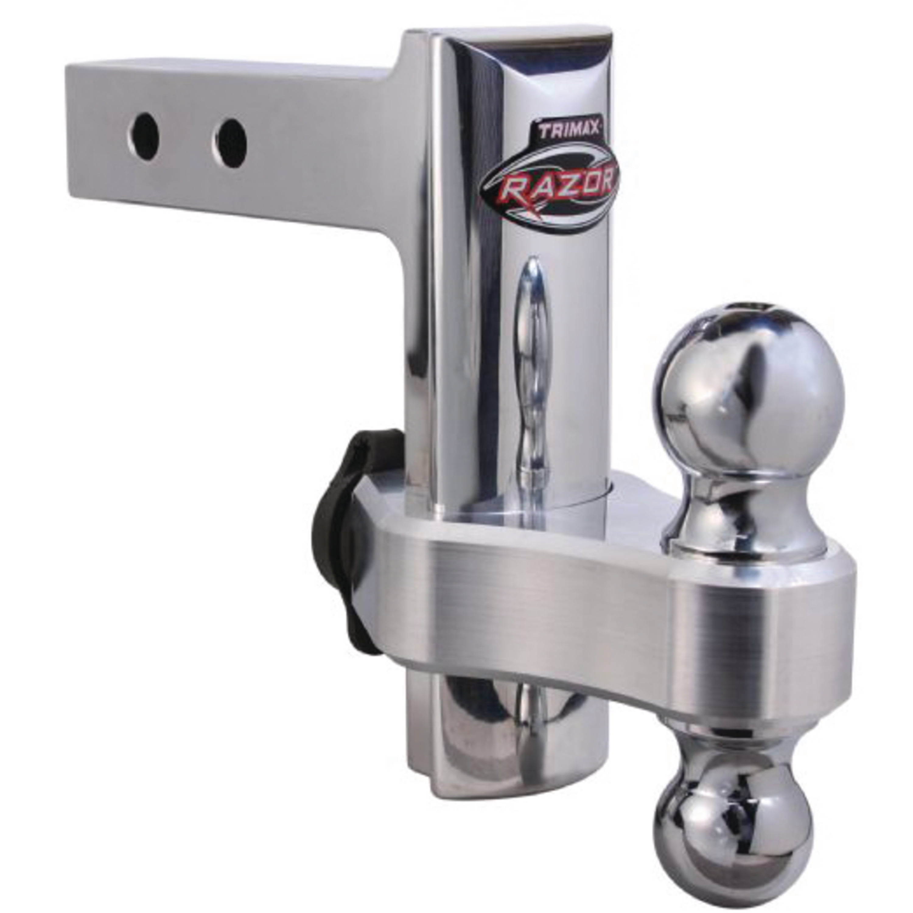 Trimax TRZ6ALHD Silver Heavy Duty Aluminum 6 Inch Dropped Hitch 20,000 LB Rated 