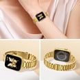 thumbnail image 2 of Correa de reloj WFEAGL, correas metálicas finas de 42 mm para Apple Watch, color dorado, 2 of 7