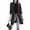 Black, variant on Ikevan Women Button Pockets Three Quarter Sleeve Solid office Coat Cardigans Suit Jacket Long Outwear Yellow 4(S)