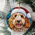 thumbnail image 2 of Poodle Stained Glass Ornaments, Poodle Ornament,Poodle Christmas Tree Ornament, Poodle Xmas Decorations IPU2CT, 2 of 5