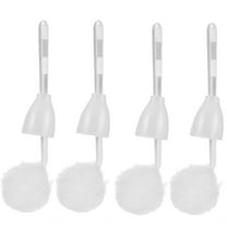 4 Pcs Toilet Bowl Brush,Bexikou Soft Swab Toilet Brush with Long Handle,Toilet Scrubber Cleaning Brush,Toilet Bowl Mop for Home Washroom Bathroom Accessories(White）