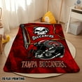 thumbnail image 3 of 1pc Tampa Bay Team Spirit Throw Blanket - Official  Colors (Red, Black, Golden, White) - Ultra-Soft Flannel Bedspread, Couch Cover, Game Day Decor - Perfect Gift for  Fans - All-Season Use for Home,, 3 of 9