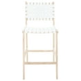 thumbnail image 3 of SAFAVIEH Adah Leather Counter Stool, White/Beige, 3 of 7