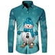 thumbnail image 5 of Camisas para hombre 2024 Camisa navideña de manga larga Casual de moda para hombre Camisas para fiesta de año nuevo para hombre Camisa estampada 3D de muñeco de nieve navideño, 5 of 5