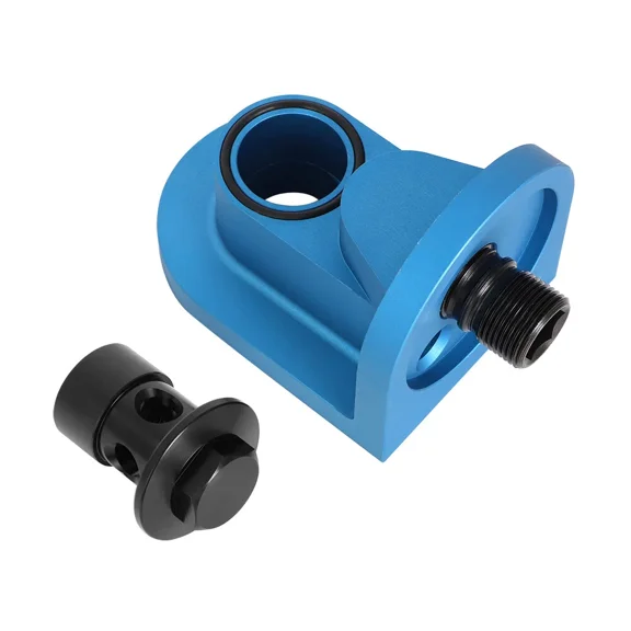 ​​90 Degree Oil Filter Adapter with O-Ring, Billet Aluminum Construction, Compatible with Select Ford Engines, Replacement Oil Filter Mount​​