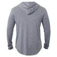 thumbnail image 4 of Breezora Men's Long Sleeve Hooded T-Shirt Athletic Workout Top Lightweight Breathable Sweatshirt for Outdoor and Gym XL Size Gray, 4 of 5