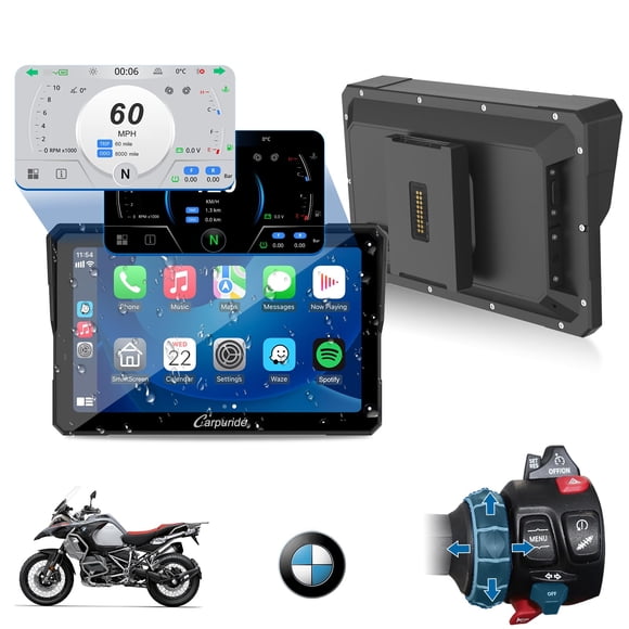 Pantalla de navegación GPS para motocicleta Carpuride W702BS para BMW
