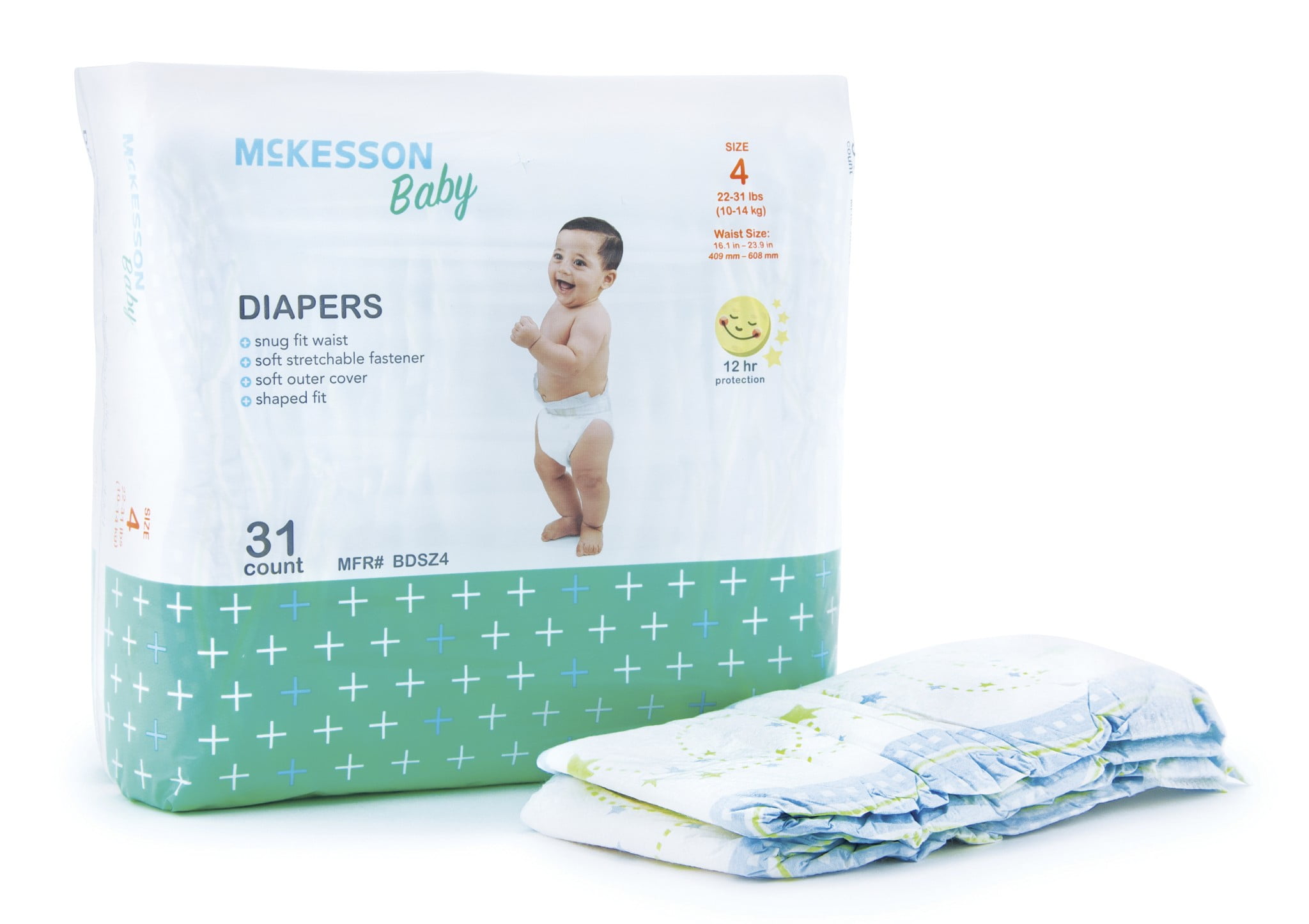 McKesson Baby Diapers BDSZ4 Size 4 Pack of 31, Fun Graphics Print