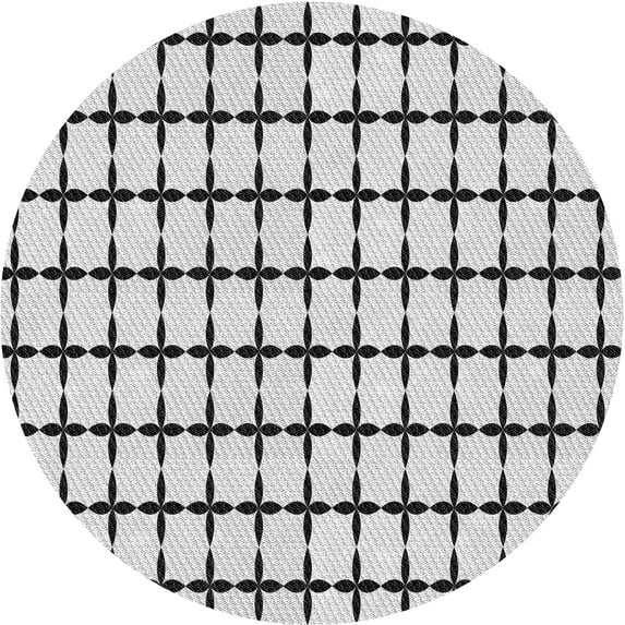 Ahgly Company Indoor Round Patterned Ash Gray Novelty Area Rugs, 8' Round