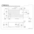 thumbnail image 3 of Kingston Brass Aqua Eden VTSB603221L, White 60" x 32", Anti-Skid Single Threshold Shower Base, 3 of 3