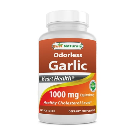 Best Naturals Odorless Garlic 1000 mg 240 Softgels