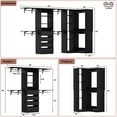thumbnail image 3 of Homieasy 96"-128" 2-Piece Freestanding Closet System, Corner Wardrobe Organizer with Drawers & Shelves for Bedroom/Living Room,Black, 3 of 6
