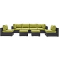 thumbnail image 4 of Modway Convene 8 Piece Outdoor Patio Sectional Set in Espresso Peridot, 4 of 7