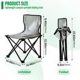 thumbnail image 3 of WOBOGO White Cat Camping Chair Convenient Four Corner Backrest Folding Stool Can Hold Up to 220lbs, 3 of 8