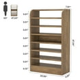 thumbnail image 3 of Finmind  6-shelf Shoe Rack,  47.24 Inch Tall Wooden 8-Tier Shoe Storage Cabinet for Living Room, Bedroom, Home, White, 3 of 8