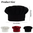 thumbnail image 3 of Chef Hat Black Clearance! Kaireo Hat Adult Adjustable Elastic Kitchen Cooking Cap, 3 of 9