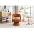thumbnail image 2 of ARCTICSCORPION 360-Degree Swivel Accent Chair, Modern Round Barrel Chair with Wooden Frame, Velvet Armchair for Living Room Bedroom, Orange, 2 of 9