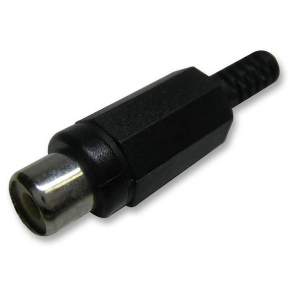 PRO SIGNAL - Phono Socket, In Line, Black, 10 Pack