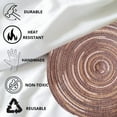 thumbnail image 3 of Round Placemats Set of 6 Heat Resistant Cotton Rope Braided 15 inch Place Mats for Dining Table Thick Fabric Absorbent Table Mats Trivet - Style:Style 3, 3 of 5