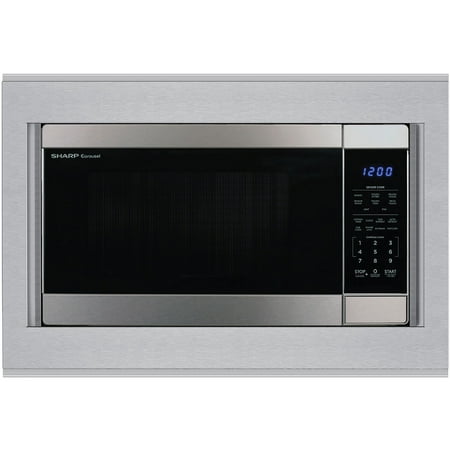 Sharp - 30 in. Built-In Microwave Trim Kit for SMC2266HS - Silver