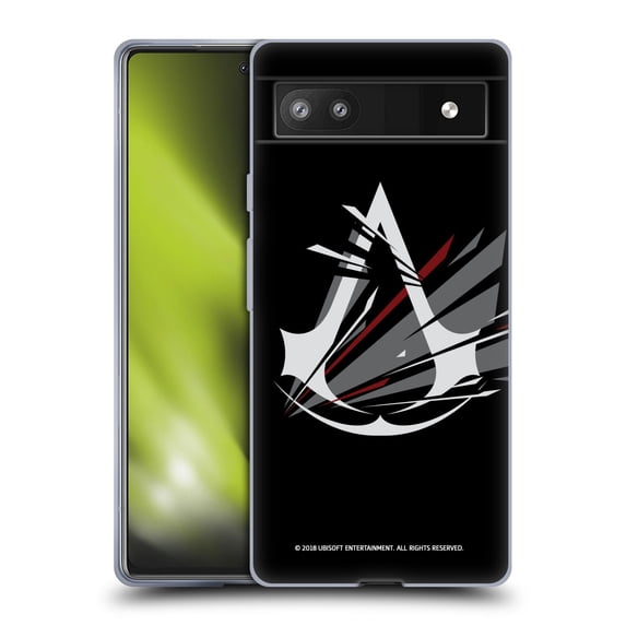 Head Case Designs Officially Licensed Assassin's Creed Logo Shattered Soft Gel Case Compatible with Google Pixel 6a