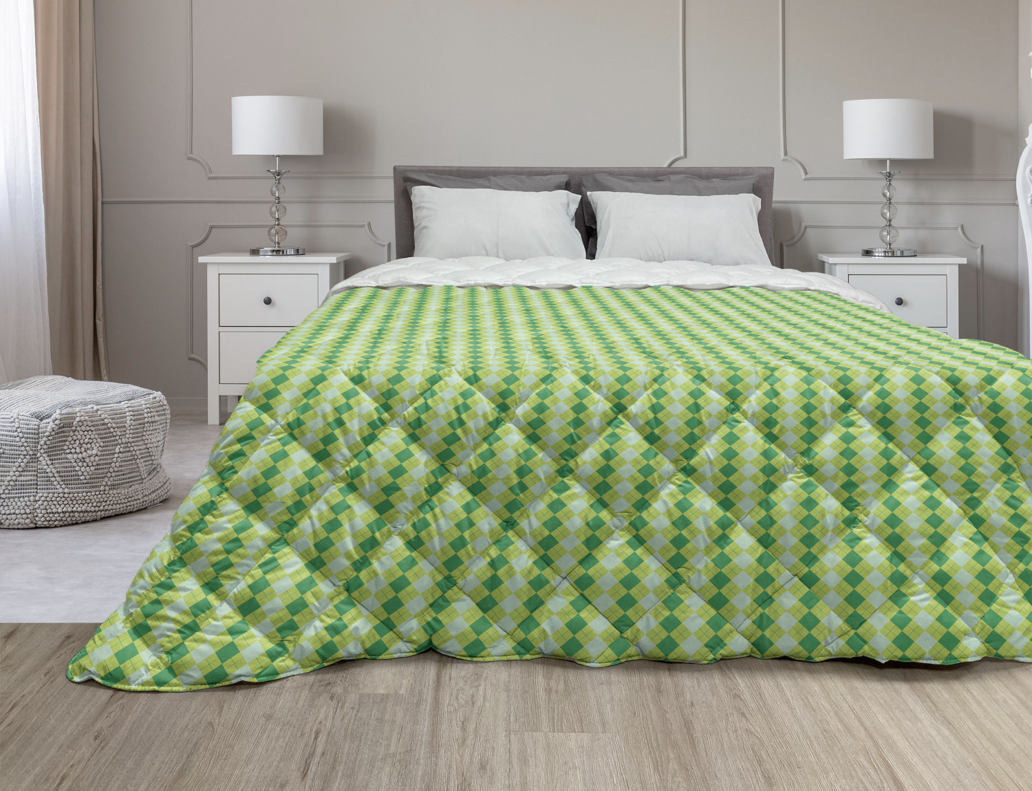 thumbnail image 1 of Lemon Down Alternative Comforter, Hand Drawn Big Sour and Organic Silhouettes and Leaves, Microfiber Quilt for All Season, 5 Sizes, Yellow Khaki, by Ambesonne, 1 of 3