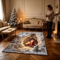 thumbnail image 5 of Miwamany Christmas 3D Visual Floor Rug, Large Area Carpet for Living Room Bedroom Entryway, Holiday Decoration with Wear Resistant Backing, 5 of 7