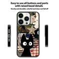 thumbnail image 2 of Silly Black Cat for iPhone 13 Mini Case, Cute Aesthetic Art Puzzle Shock-Absorbent Protective,Black, 2 of 6