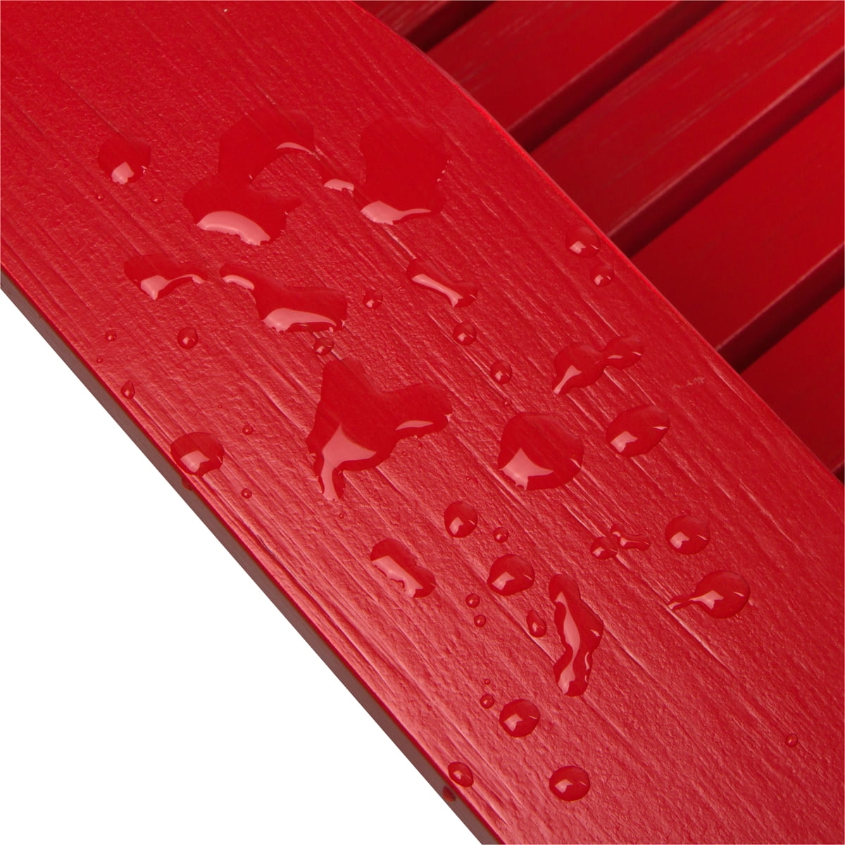 Shine Company Traditional Cedar Wood Folding Adirondack Chair in Red