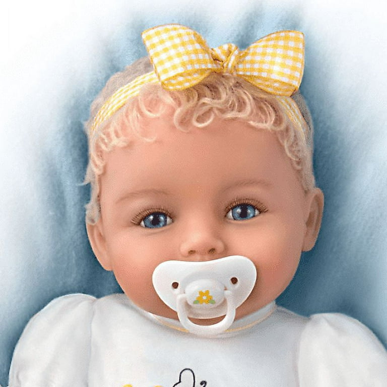 The Ashton - Drake Galleries Bee Kind Baby Girl Doll With Magnetic Pacifier  Weighted Cloth Body & Hand Rooted Hair So Truly Real® Lifelike Girl Doll