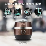 CUCKOO High Pressure Rice Cooker 10-Cup Uncooked / 20-Cup Cooked with Induction Heating Technology, Large Rice Maker with 16 Menu Options and Steam Plate, Voice Guide, Copper (CRP-JHR1009F)