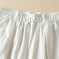 thumbnail image 4 of pstuiky Summer Dresses , Women Summer Cotton and Linen Shorts Solid Color Button Shorts with Pockets Leisure White XXL, 4 of 6
