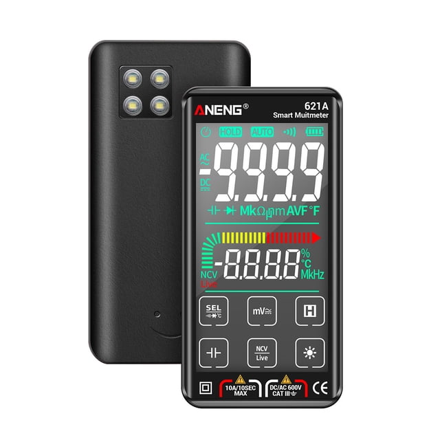 Labymos ANENG 621A Écran Tactile Multimètre Numérique Intelligent 9999 Compte Gamme Automatique Rechargeable Portable NCV