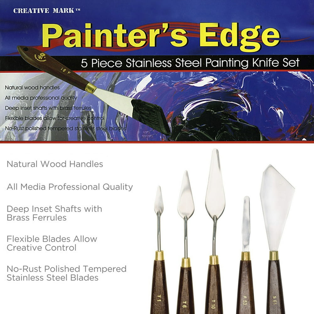 Creative Mark Artist Painting Knives Set, Stainless Steel Oil Painting Accessories, Palette