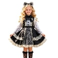 thumbnail image 2 of BRGZLK Girls Halloween Outfit Vintage Gothic Victorian Ruffle Color Block Lace Trim Maid Dress Lightweight Comfort Midi Dress Holiday Dress Up Outfits Black 13-14 Years, 2 of 9