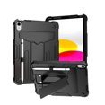 thumbnail image 7 of SaniMore Case for iPad 10th Generation 10.9" 2022, Shockproof Silicone Backplane & Rugged PC Frame Built-in Rotating Stand Pen Holder Anti-drop Heavy Duty Protective Case for iPad 2022, Black, 7 of 7
