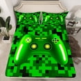 thumbnail image 2 of Erosebridal Video Game Sheet Set Twin,Green Yellow Bedding Sets Twin Size,Teen Bedroom Decor,3pcs, 2 of 7