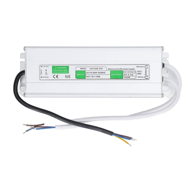 Fuente de alimentación LED AC 110V‑260V Entrada 100W 12V DC Salida Tira de luz Convertidor de voltaje Controlador