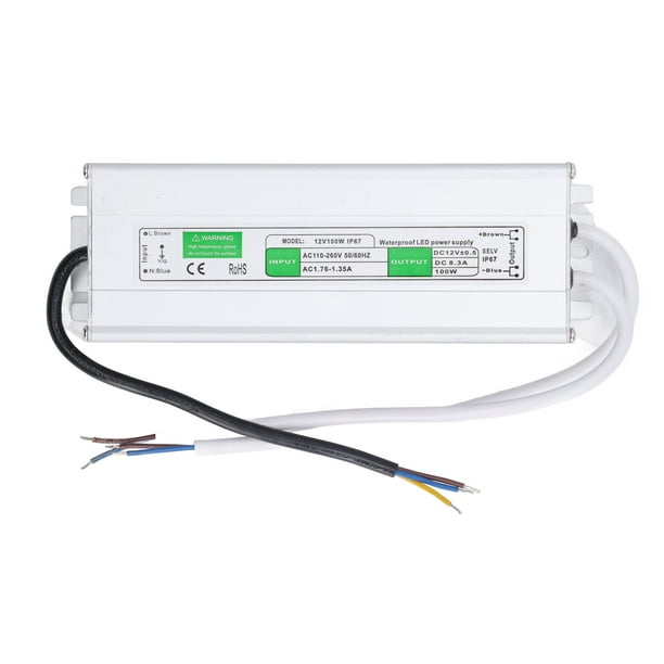 Uadme Fuente De Alimentación LED AC 110V‑260V Entrada 100W 12V DC Salida Tira De Luz Convertidor De Voltaje Controlador Proporcionar Fuente De Alimentación Estable para La Iluminación