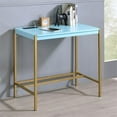 thumbnail image 3 of Pemberly Row Modern Wood Writing Desk with USB Port in Aruba Blue, 3 of 7