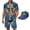 Blue Yellow Dragon Splash, variant on Sugar Skull Floral Men’s 2Piece Sets Short Sleeve Button Down Shirts Summer Beach Shorts Gothic Streetwear with Matching Baseball Hat Tracksuit