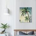 thumbnail image 4 of COMIO  Palm Tree Canvas Wall Art - Relaxing Tropical Leaves Artwork Coastal Seascape Painting for Living Room Bathroom Bedroom Framed Printed poster pictures, 4 of 5