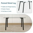 thumbnail image 6 of 51" Glass Dining Table for 4, Sudica Clear Tempered Glass Modern Rectangular Kitchen Table with Metal Legs, 6 of 6