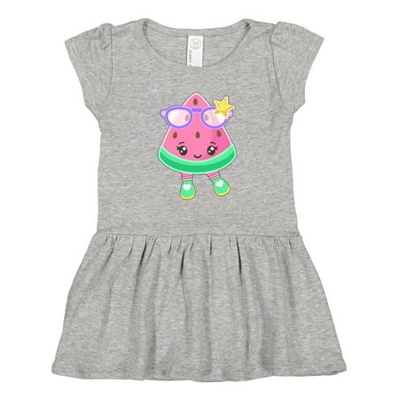 

Inktastic Cute Watermelon with Sunglasses Gift Toddler Girl Dress