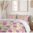 thumbnail image 6 of Ambesonne Floral Duvet Cover Sets, Romance in Springtime, 2-King, Magenta Violet Green, 6 of 7
