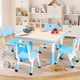 thumbnail image 2 of Mesa Moderna para Niños y Juego de 4 Sillas, Mesa Ajustable de 31.5" con Patas Antideslizantes y Escritorio con Diseño de Grafiti, Juego para Preescolar, 2 of 8
