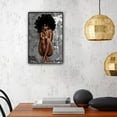 thumbnail image 2 of HZKAICUN Black Queen Poster Wall Art Black Girl Canvas Paintings Black Women Wall Decor African Women Portrait Meditation Vertical Painted Picture For Living Room Decorations Frameless, 2 of 7